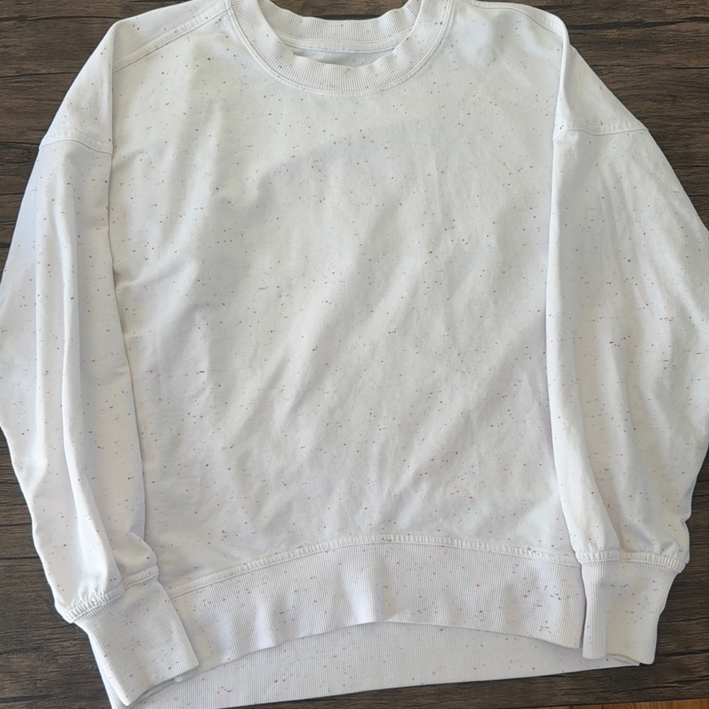 Lululemon Athletica White Speckled Sweatshirt